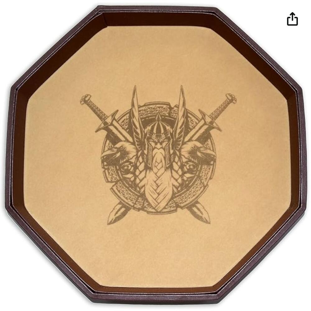 Odin's Battlefield 11.5 Inch Octagon Dungeons & Dragons Dice Tray - Picture 4 of 4